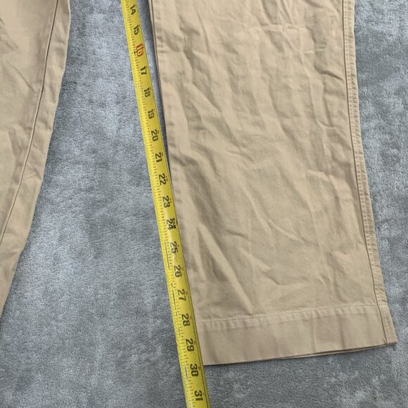 RE/DONE 90s High-Rise Trousers Womens 32 Button Fly Twill Chino Washed Khaki - Picture 6 of 13